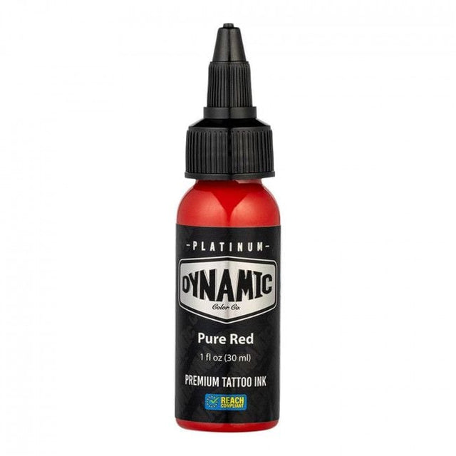 PURE RED 30ml - DYNAMIC PLATINUM TATTOO INK - Reach compliant