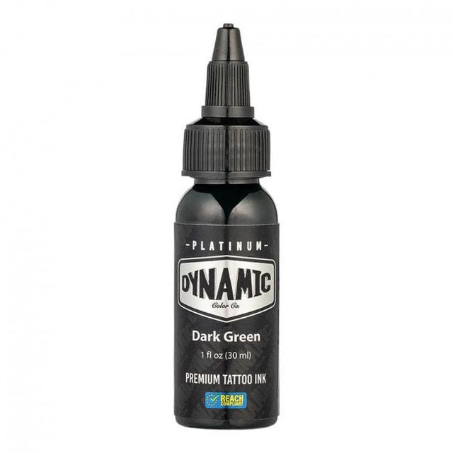 DARK GREEN 30ml - DYNAMIC PLATINUM TATTOO INK - Reach compliant