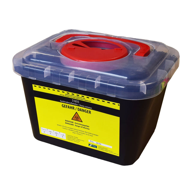 Tattoo sharps bin - Black - 5000ml