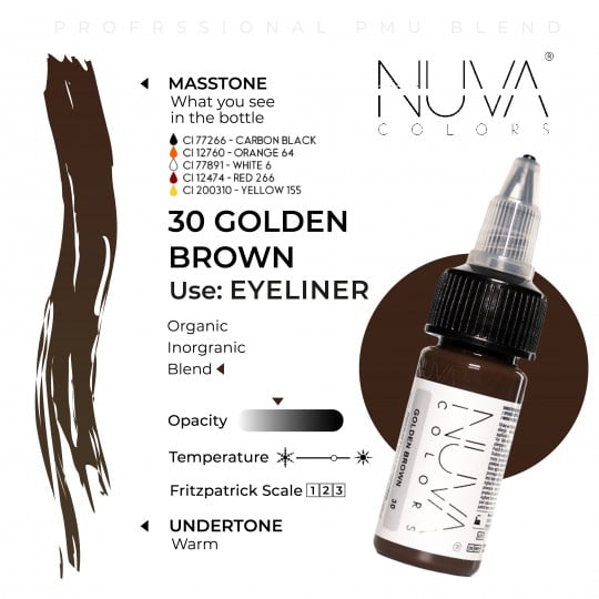 Nuva Colors PMU 15ml - 30 Golden Brown