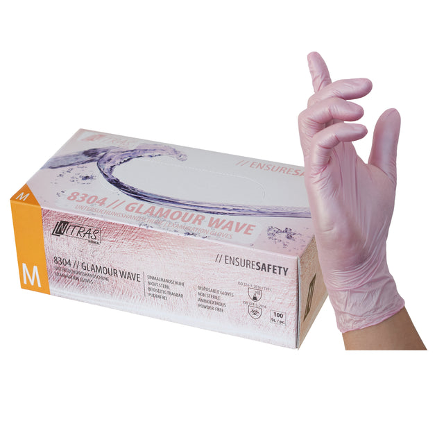 Nitras Glamour Wave nitrile gloves - 100 pcs