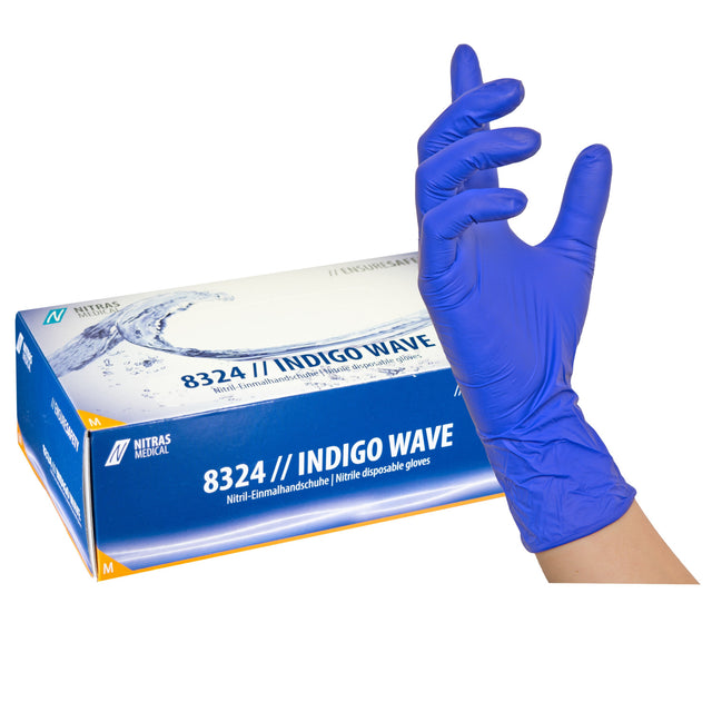 Nitras Indigo Wave nitrile gloves - 100 pcs