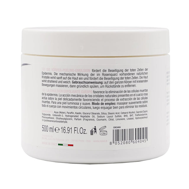 Body scrub exfoliating emulsion with rose quartz extract and clay 500ml