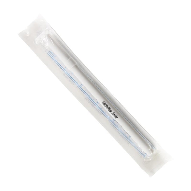 White marker pen with ruler - 1mm