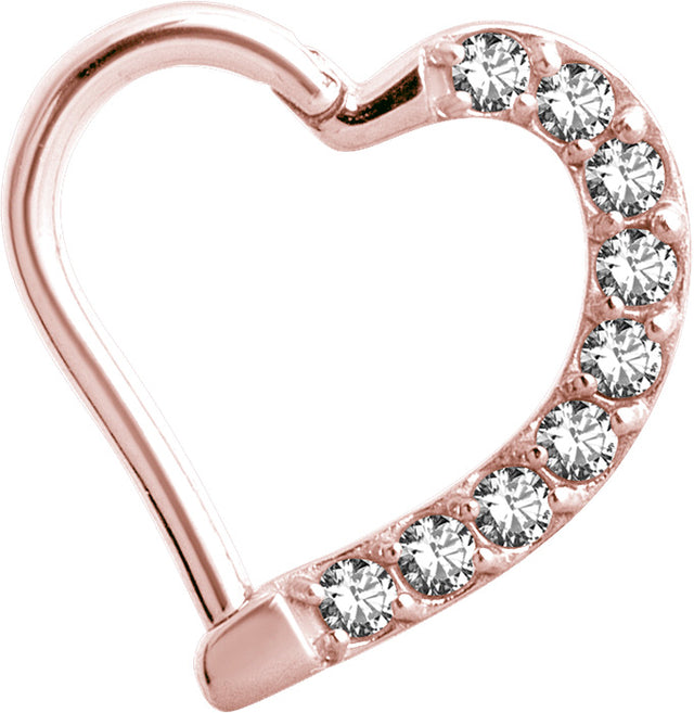 RG 316 JEWELLED HINGED HEART RING LEFT