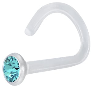 BIOPLAST JEWEL NOSE STUD 1,2mm