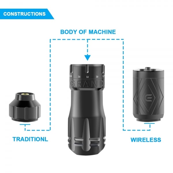Emalla GRAND Wireless Tattoo Pen - Black