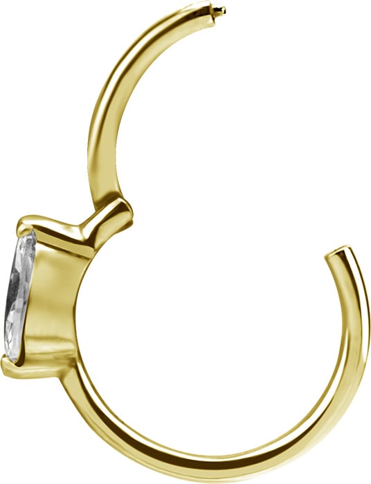 GD 316 HINGED RING SET W. MARQUISE ZIRCONIA 1,2x12mm WH