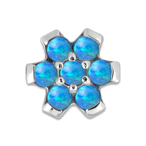 STEEL 316 SYNTHETIC OPAL FLOWER ATTACHMENT