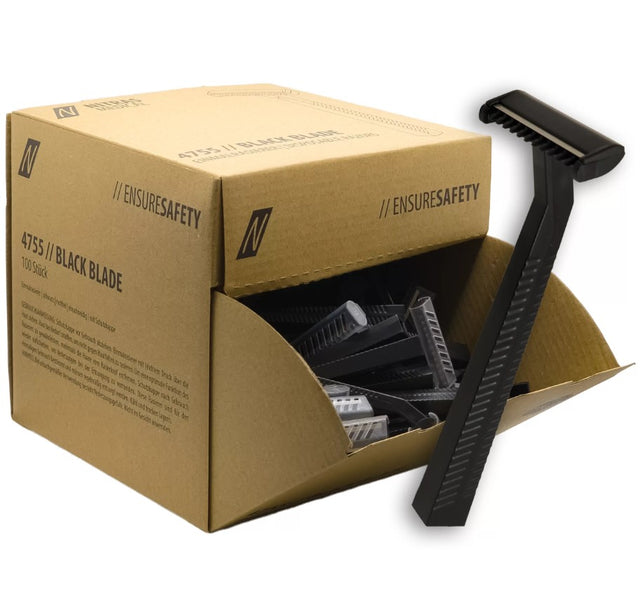 Black disposable razors - 100pcs