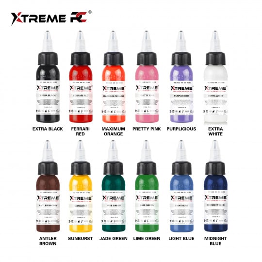 XTreme Ink - 12x30ml - 12 COLOR SET
