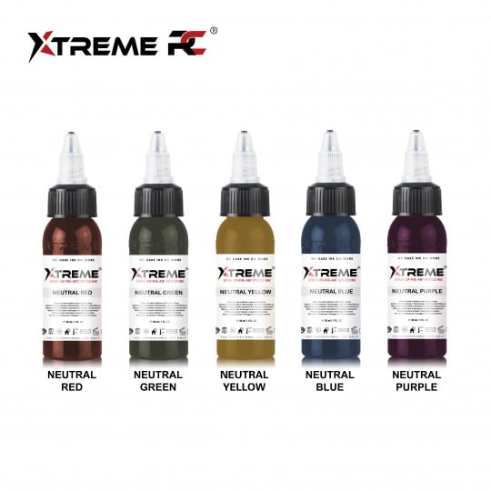 XTreme Ink - 5x30ml - NEUTRAL SET