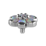 STEEL 316 SYNTHETIC OPAL FLOWER ATTACHMENT
