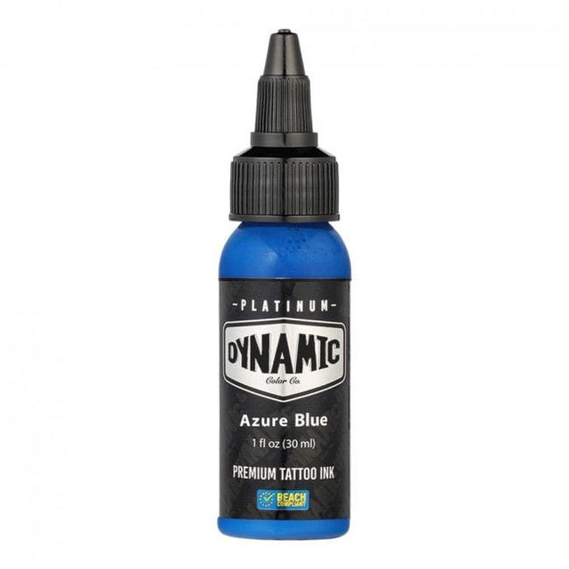 AZURE BLUE 30ml - DYNAMIC PLATINUM TATTOO INK - Reach compliant