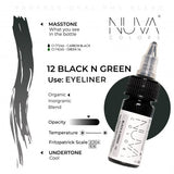 Nuva Colors PMU 15ml - 12 Black n Green