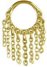 GD 316 HINGED RING WITH CHAIN DANGLES (PLAIN) 1,2x8mm