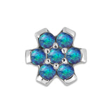 STEEL 316 SYNTHETIC OPAL FLOWER ATTACHMENT