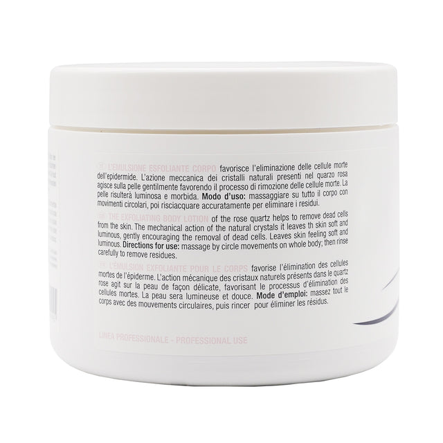 Body scrub exfoliating emulsion with rose quartz extract and clay 500ml