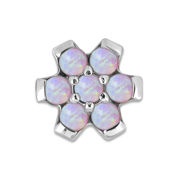 STEEL 316 SYNTHETIC OPAL FLOWER ATTACHMENT