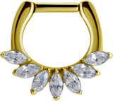 GD 316 SEPTUM CLICKER WITH MARQUISE ZIRCONIA