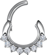 SS 316 JEWELLED CURVED BAR SEPTUM CLICKERS mod. 13