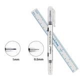 Double tip surgical pen with ruler