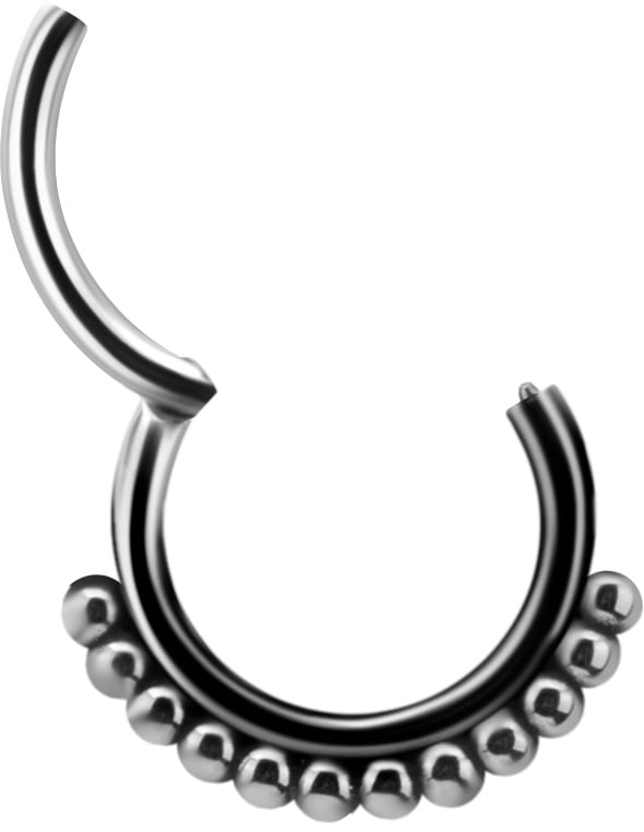 SS 316 HINGED TRIBAL CLICKER 1,2x8mm