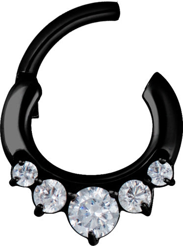 BK 316 JEWELLED CURVED BAR SEPTUM CLICKERS mod 12
