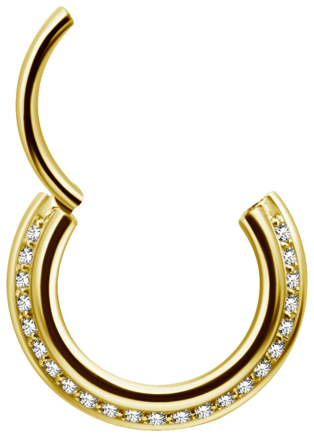 GD 316 TRIPLE SLANTED HINGED RING SET W. ZIRCONIA