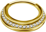 GD 316 TRIPLE SLANTED HINGED RING SET W. ZIRCONIA