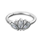 SS 316 HINGED RING W/ZIRCONIA mod.13