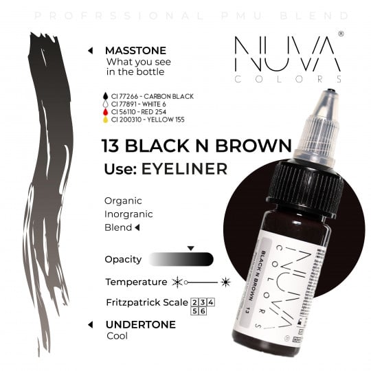 Nuva Colors PMU 15ml - 13 Black n Brown