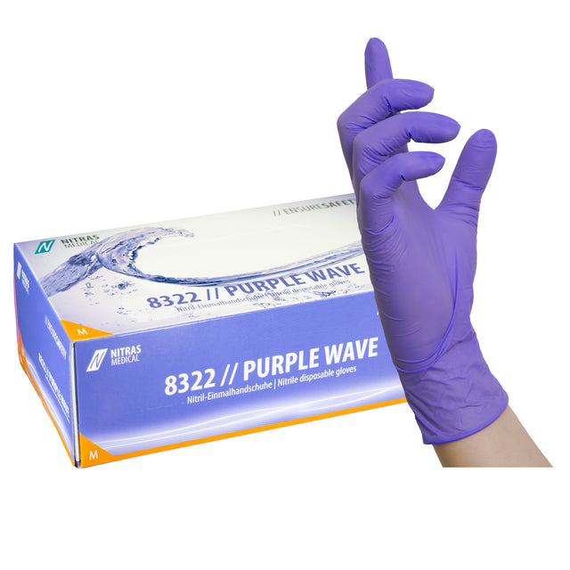 Nitras Purple Wave nitrile gloves - 100 pcs