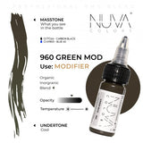 Nuva Colors PMU 15ml - MODIFIER - 960 Green Mod