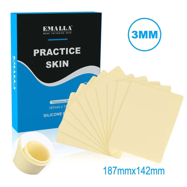 Emalla Tattoo Practice Skin - 187x142mm - 10pcs