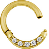 GD 316 HINGED RING SET W. ZIRCONIA (FRONT FACING)