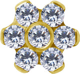 GD TT int JEWELLED FLOWER DISC 1,6mm WH
