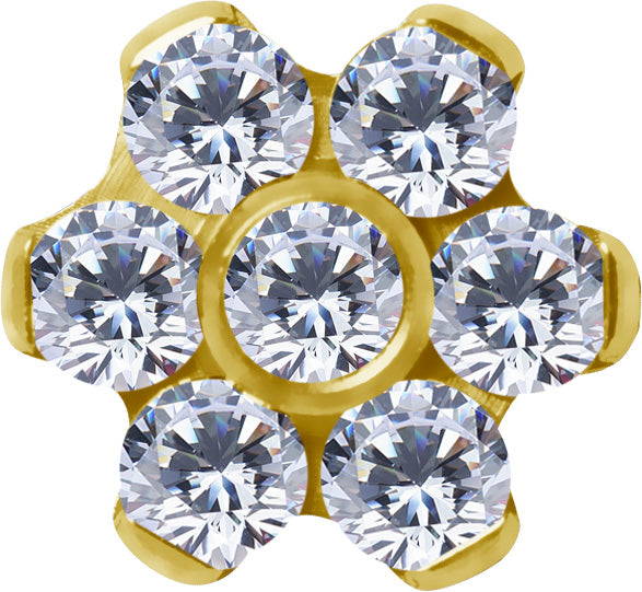 GD TT int JEWELLED FLOWER DISC 1,6mm WH