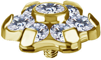 GD TT int JEWELLED FLOWER DISC 1,6mm WH