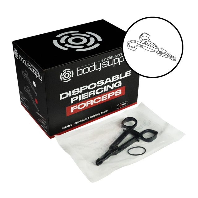 BodySupply Sterile Disposable Forceps 20 pcs - Oval Open