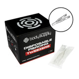 BodySupply Sterile Disposable Tweezer 50 pcs - Triangular Open
