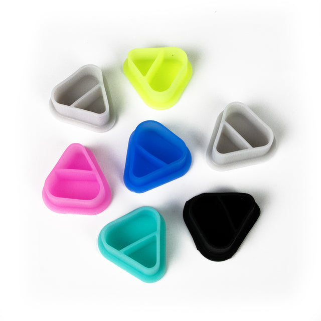 BodySupply 2 in 1 Silicone Triangle Ink caps 80pcs - 22mm