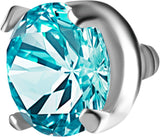 TT int SET W/LAB CREATED GEMSTONE 1,2x2,5mm