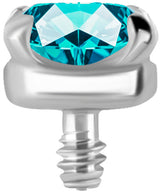 TT int SET W/LAB CREATED GEMSTONE 1,2x2,5mm