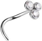 TT PREMIUM JEWEL NOSE STUDS, 0,8mm mod. 05 -WH
