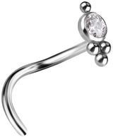 TT PREMIUM JEWEL NOSE STUDS, 0,8mm mod. 07 -WH