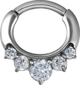SS 316 JEWELLED CURVED BAR SEPTUM CLICKERS mod 12