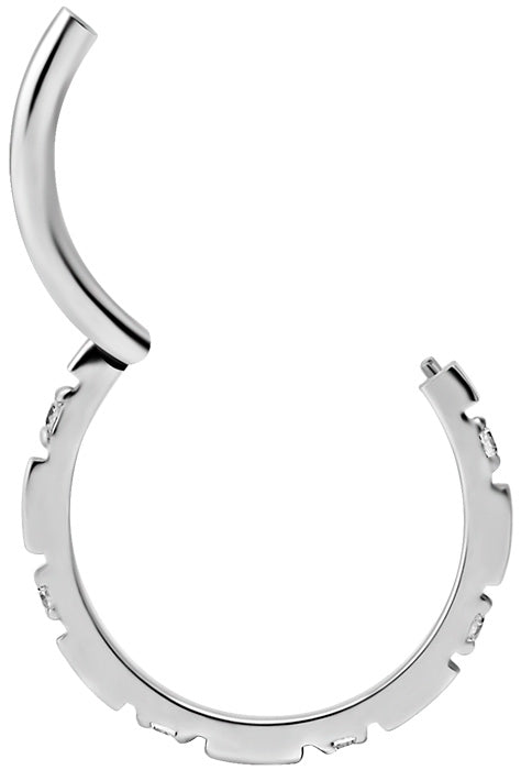 SS 316 HINGED RING SET with Jewels