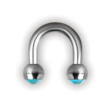 SS 316 DOUBLE JEWELLED MICRO U BARBELLS