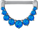 SS 316 JEWELLED NIPPLE CLICKER W/OPALS